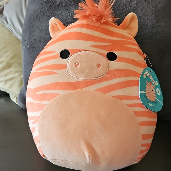 Squishmallows Other - Squishmallows Plush Orange Cream Striped Kids Animal Pillow JOSUE 11" NEW No Tag